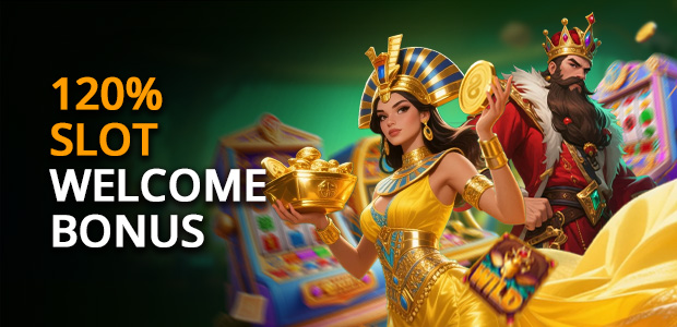 96ACE 120 percent slot welcome bonus